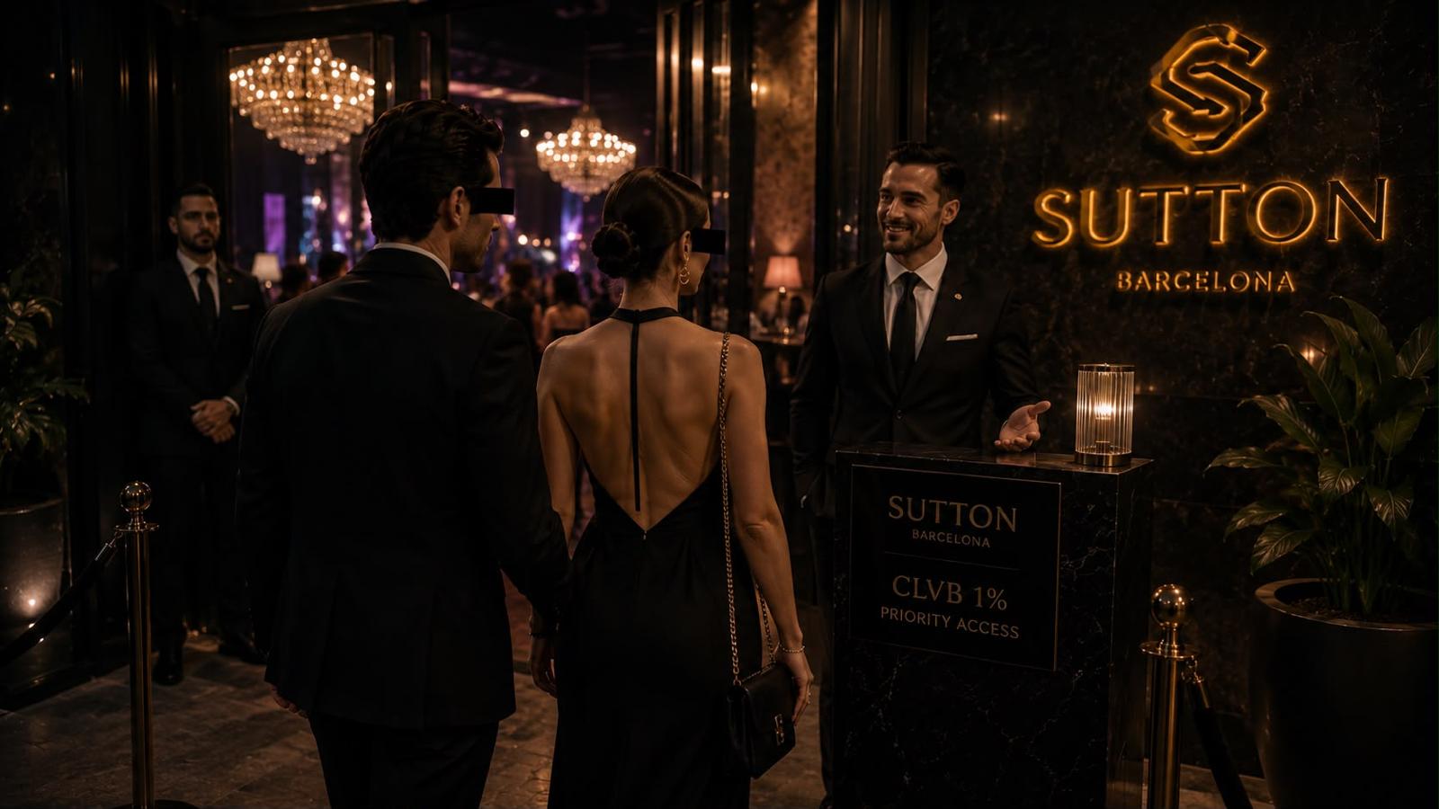 Entrada nocturna a un espacio privado